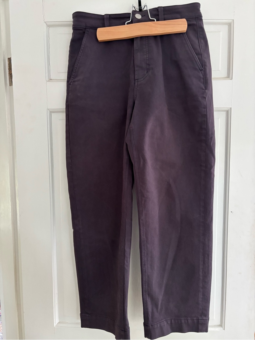 Womens  Everlane Straight-Leg Pants in Navy